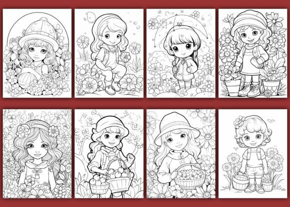 180 Spring Coloring Pages Kids & Adult
