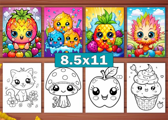300 Cute Kawaii Kids Coloring Pages Kdp