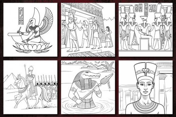 Ancient Egypt Mythology Coloring Pages