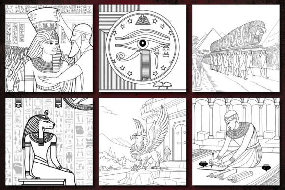 Ancient Egypt Mythology Coloring Pages