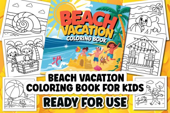 Beach Vacation Coloring for Kids