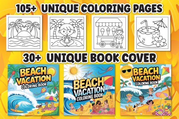 Beach Vacation Coloring for Kids