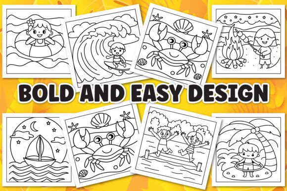 Beach Vacation Coloring for Kids