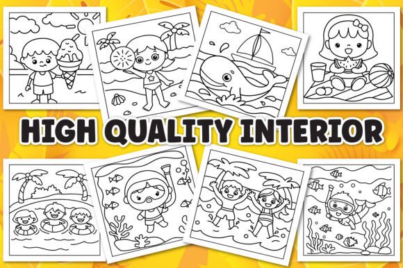 Beach Vacation Coloring for Kids