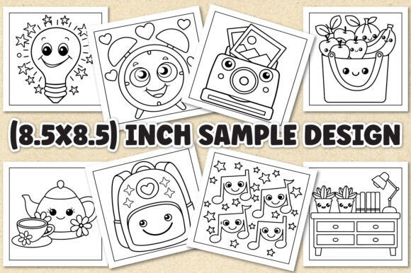 Bold & Easy Cute & Groovy Coloring Book