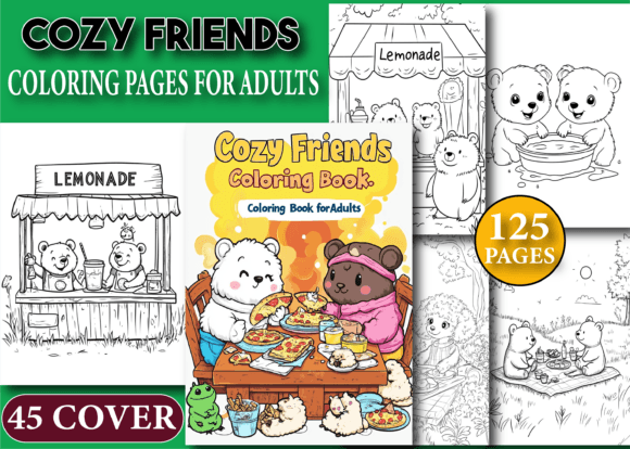 Cozy Friends: Coloring Book with Super Cute Animal Characters by Kidds