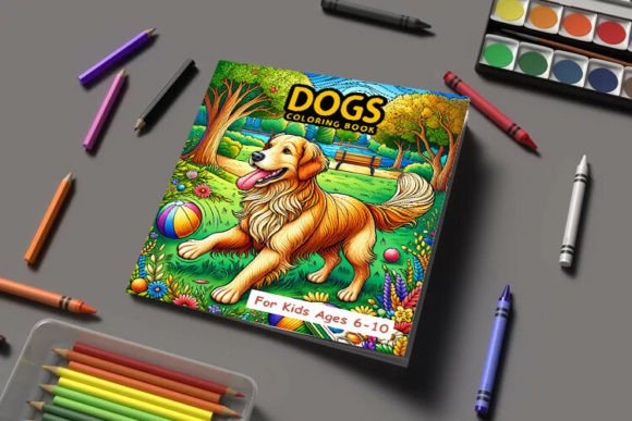 Dogs Children's Coloring Books Cute Page