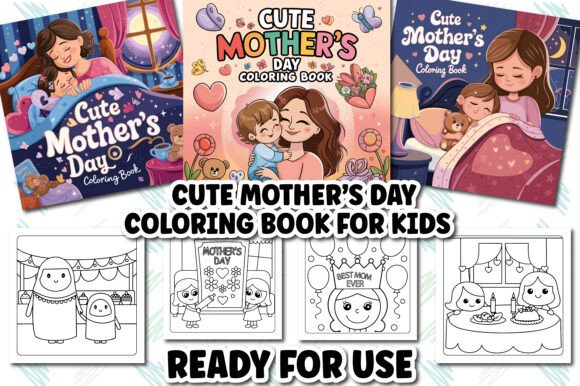Cute Mother’s Day Coloring Book Kids