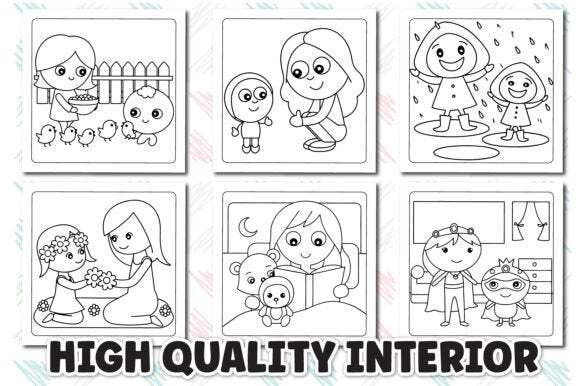 Cute Mother’s Day Coloring Book Kids